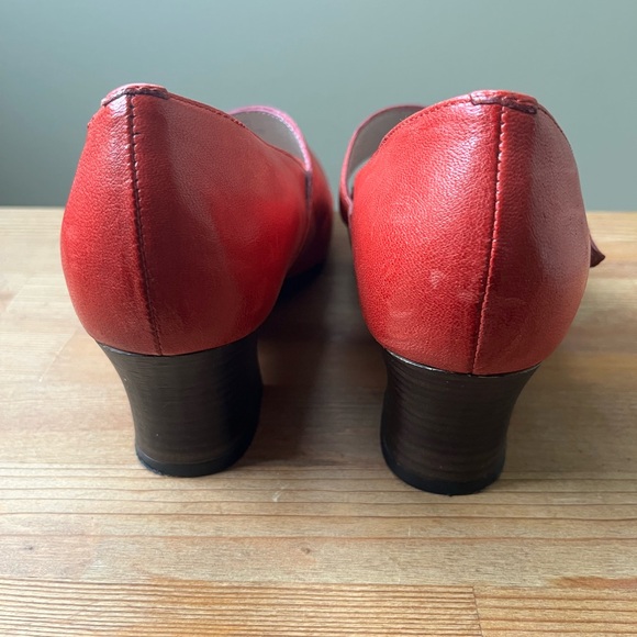 Miz Mooz Pretty Coral-Red Mary Jane Pumps - Picture 8 of 9